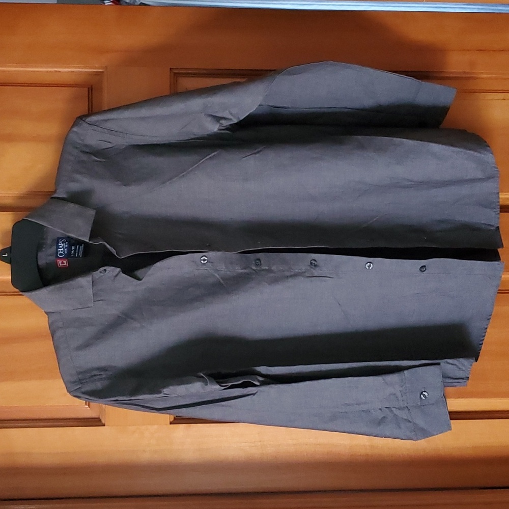 Chaps‎ Boys 14/16 Grey Long Sleeve Buttondown Shirt